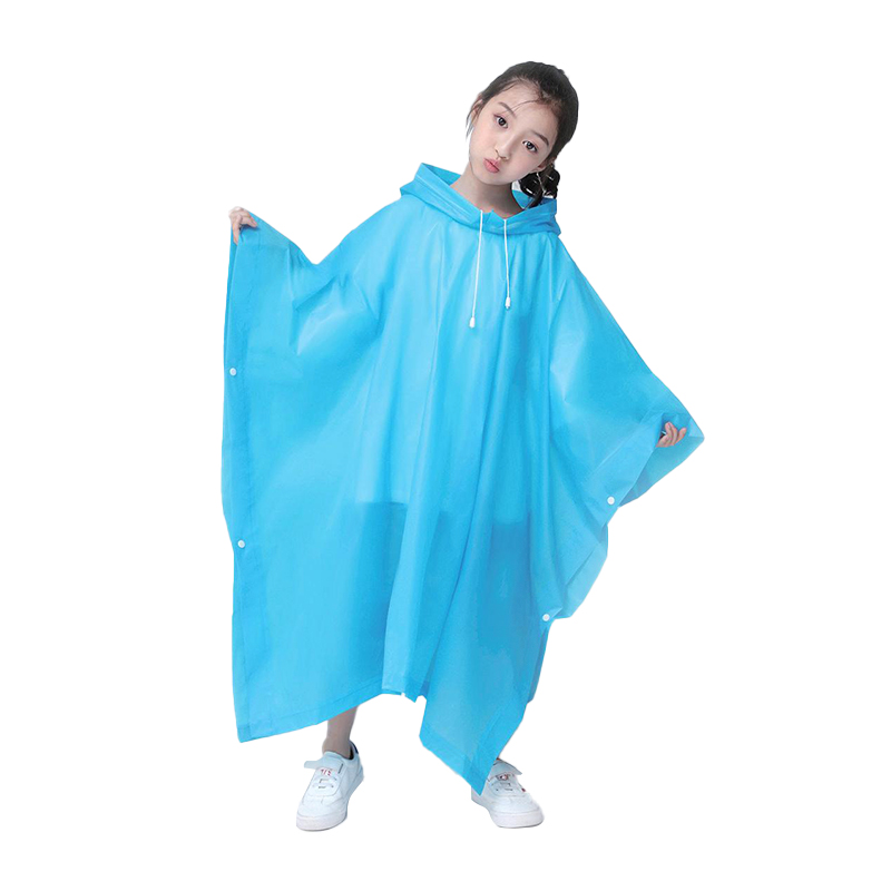 Cóta Báistí Cartoon EVA Poncho do Leanaí