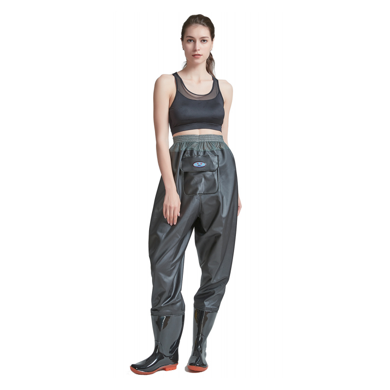 Pants Wader Fad Waist PVC Dubh